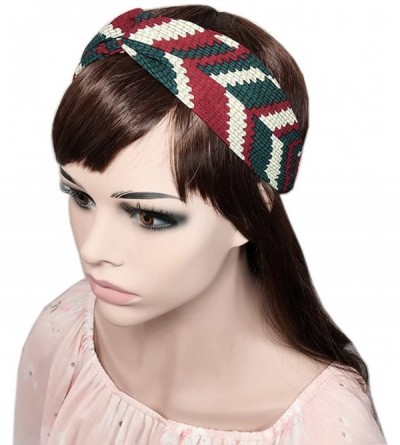 Headbands 6 Pack Women Girls Silk Satin Headbands Solid Color Elastic Hairband Twisted Turban - 1 Color - CI18GYR3NA6 $8.83