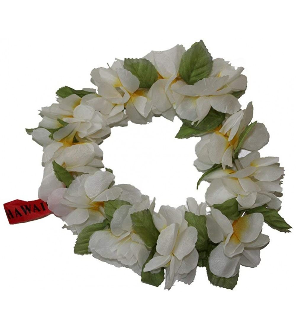 Headbands The Hawaii Elastic Headband-haku lei - White - C918763E3YU $9.92