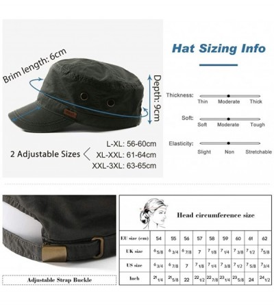 Skullies & Beanies Womens Cotton Army Cap Military Sun Radar Hat for Men Large Head Combat Corps Black 56-60cm - C518IEXTULO ...