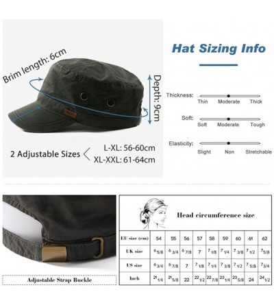 Baseball Caps Unisex Adjustable Large Head Strapback Army Military Combat Hat Baseball Cadet Cap 56-64cm - 68033black - C018Y...