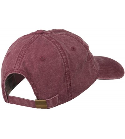 Baseball Caps Jesus Praying Embroidered Washed Cap - Maroon - CF11MJ40C9V $27.84