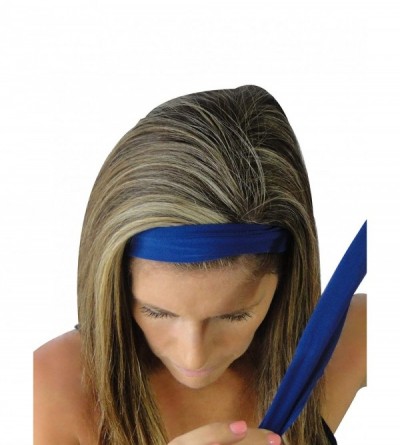 Headbands Removable BOW Training Headband - No slip - No sweat- Pop Florals - Pop Florals - CA12N0F7C2X $19.69