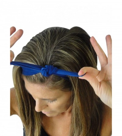Headbands Removable BOW Training Headband - No slip - No sweat- Pop Florals - Pop Florals - CA12N0F7C2X $17.15