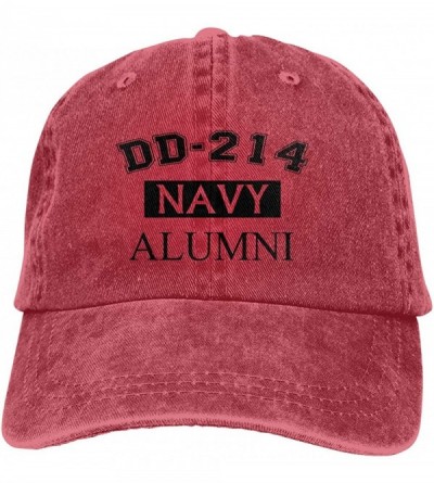 Baseball Caps US Navy Alumni Adjustable Baseball Caps Denim Hats Cowboy Sport Outdoor - Red - CL18QKI3G5S $15.37