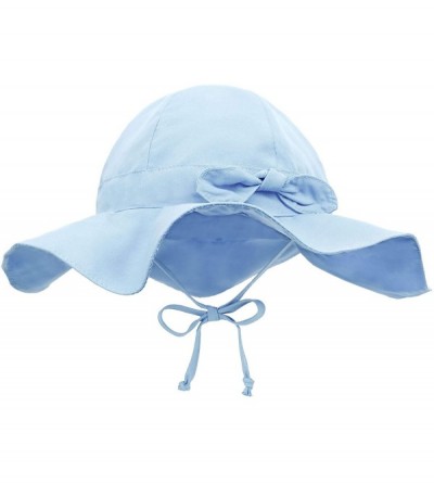 Sun Hats Baby's UPF 50+ UV Protection Outdoor Beach Sun Hat - Blue - CY194AUKTXT $12.96