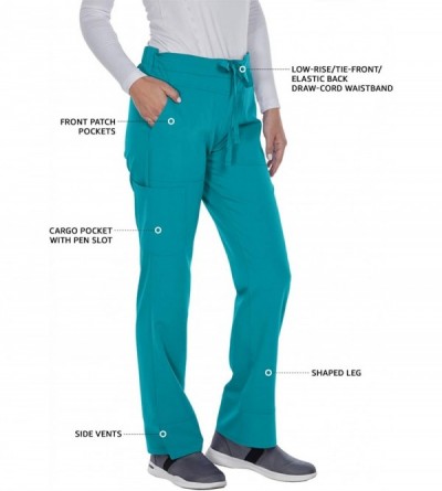 Headbands Grey's Anatomy Signature Women's 2207 3 Pocket Low Rise Scrub Pant - Teal - CO18EE20L34 $41.55