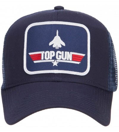 Baseball Caps US Navy Top Gun Patched Mesh Cap - Navy - CZ124YM895J $41.70