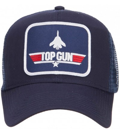 Baseball Caps US Navy Top Gun Patched Mesh Cap - Navy - CZ124YM895J $18.41