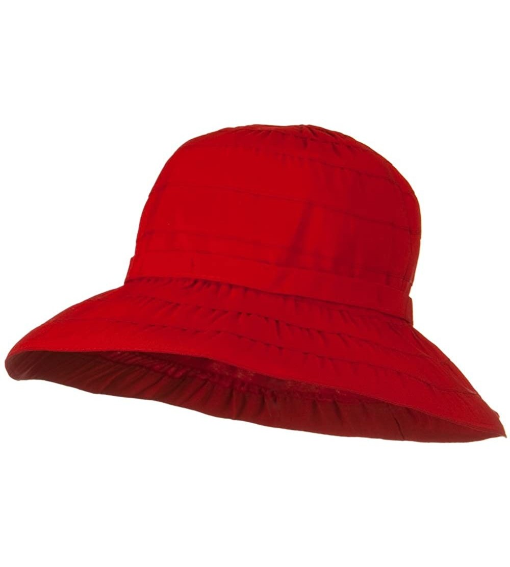 Sun Hats Ribbon 3 1/2 Inch Brim Bendable Wire in Brim Hat - Red - Red - C8118NTNAB7 $46.10