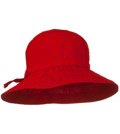 Sun Hats Ribbon 3 1/2 Inch Brim Bendable Wire in Brim Hat - Red - Red - C8118NTNAB7 $46.10