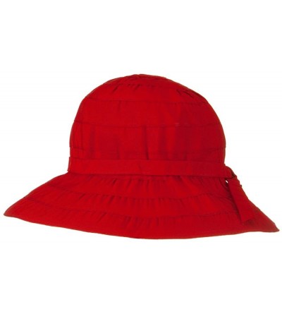 Sun Hats Ribbon 3 1/2 Inch Brim Bendable Wire in Brim Hat - Red - Red - C8118NTNAB7 $46.10