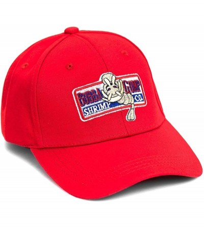 Baseball Caps Adjustable Bubba Gump Baseball Cap Shrimp Co. Embroidered Bend Brimmed Hat - CJ18MDK0XH9 $9.73