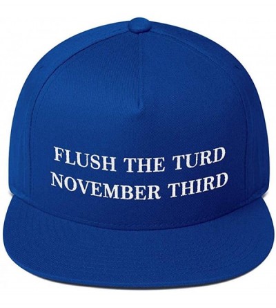 Baseball Caps Flush The Turd November Third Baseball Hat Embroidered Flat Bill Cap for Men Women - 3 - CK18ZX8N64C $26.33