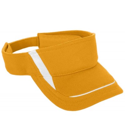 Visors Adult Adjustable Wicking MESH Edge Visor - Gold/White - CX115PSJOFV $12.02