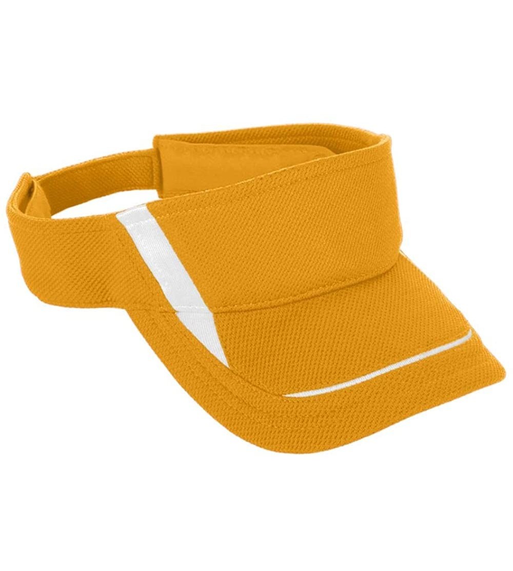 Visors Adult Adjustable Wicking MESH Edge Visor - Gold/White - CX115PSJOFV $12.02