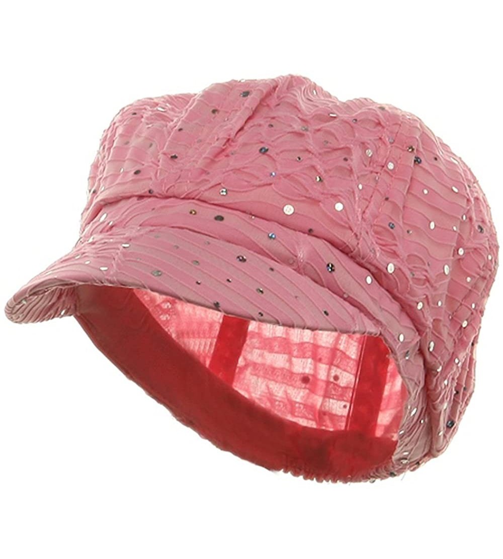 Newsboy Caps Glitter Newsboy Cap-Pink - Pink - C8111GHY4J1 $20.01