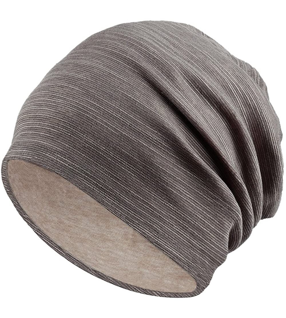 Headbands Womens Wrap Caps Unisex Head Cap Outdoor Fashion Summer Hip-hop Casual Scarf Hat - Khaki - CR18IO5CQYE $10.53