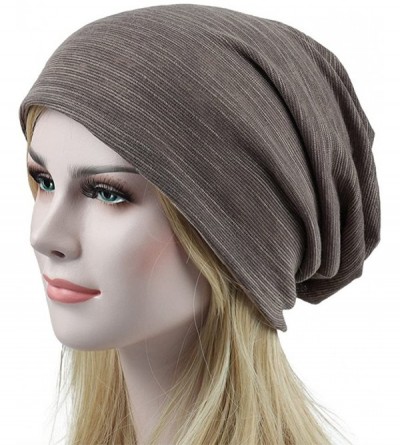 Headbands Womens Wrap Caps Unisex Head Cap Outdoor Fashion Summer Hip-hop Casual Scarf Hat - Khaki - CR18IO5CQYE $10.53