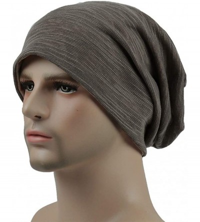 Headbands Womens Wrap Caps Unisex Head Cap Outdoor Fashion Summer Hip-hop Casual Scarf Hat - Khaki - CR18IO5CQYE $10.53