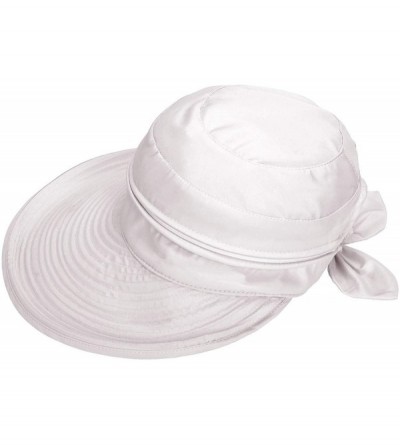Visors Women's UV Protection Wide Brim Summer 2in1 Visor Sun Hat - White - CH12C28328B $26.53