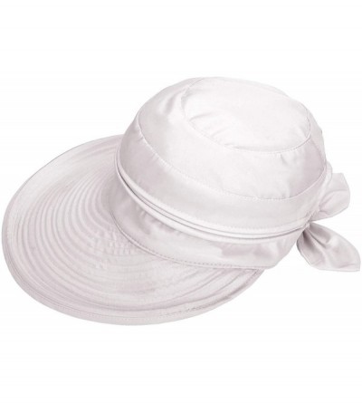 Visors Women's UV Protection Wide Brim Summer 2in1 Visor Sun Hat - White - CH12C28328B $16.76