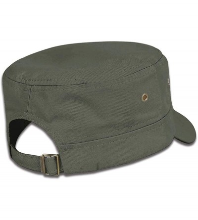 Baseball Caps Don't Make ME GET My Harmonica Women&Men Flat Top Hat Baseball Cap - Moss Green - CM18XEWZCAC $17.27