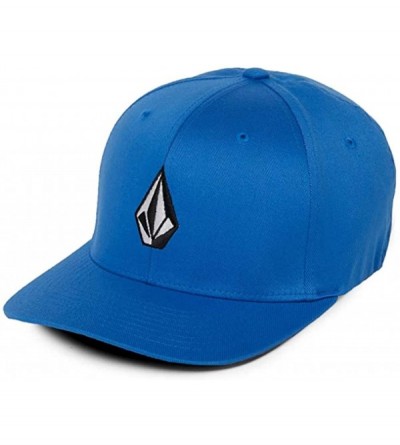 Baseball Caps Mens Stone Icon 6 Panel Fitted Xfit Hat - Blue - CG18CLR3OUT $25.13