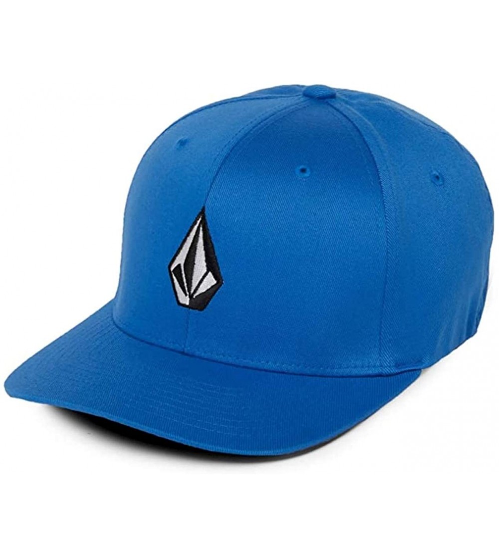 Baseball Caps Mens Stone Icon 6 Panel Fitted Xfit Hat - Blue - CG18CLR3OUT $16.08