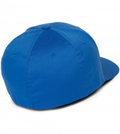 Baseball Caps Mens Stone Icon 6 Panel Fitted Xfit Hat - Blue - CG18CLR3OUT $16.08