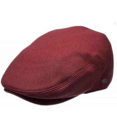 Newsboy Caps Men's Premium Wool Blend Classic Flat IVY newsboy Collection Hat - 1581-burgundy - CK1865LA8E5 $37.07