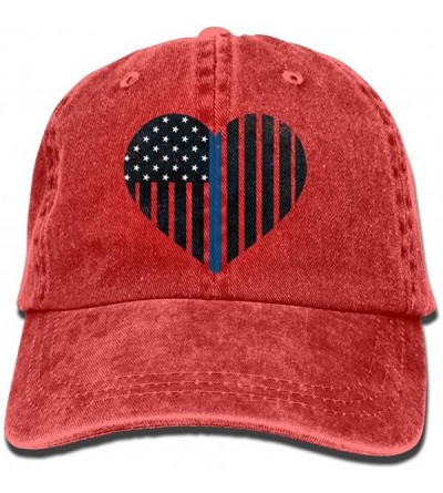 Baseball Caps American Unisex Baseball Outdoor - Red - CE18C9SH24E $20.43