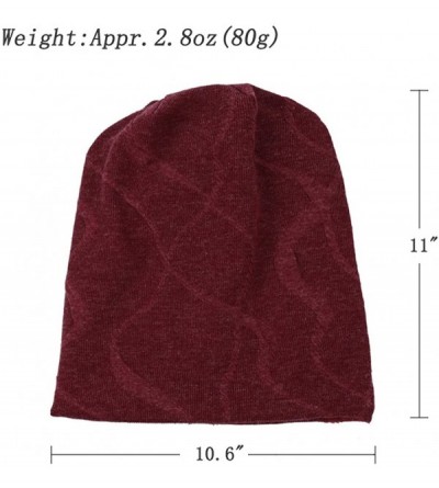 Skullies & Beanies Men's Women's Cotton Beanie Cap Winter Wool Warm Hat Daily Slouchy Chic Hat - Red - CR187LG55R8 $9.95