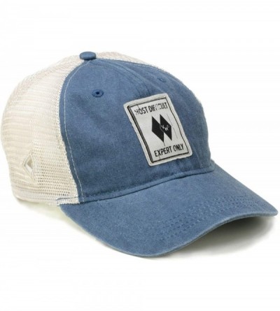 Baseball Caps Circle Patch Adjustable Trucker- Sunglasses Keeper - Blue / White - CD18X6L36TN $28.43