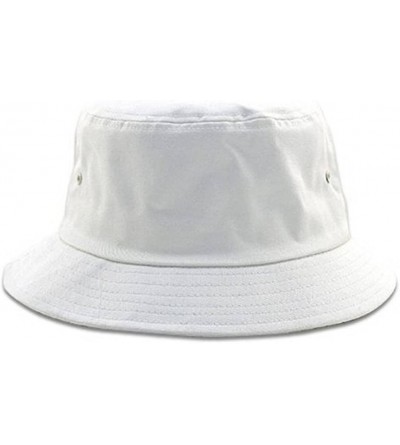 Bucket Hats Twill Bucket Hat (Various Size and Color) - White - CN11B3EFDK1 $9.20