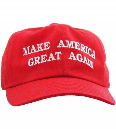 Baseball Caps Make America Great Again Our President Donald Trump Slogan with USA Flag Cap Adjustable Baseball Hat Red - CV18...