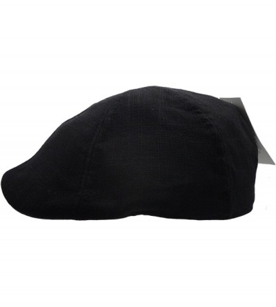 Newsboy Caps Men's Classic Linen Gatsby Newsboy Golf Ivy Hat - Black - CL1872ZIA8Z $11.95