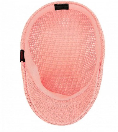 Newsboy Caps Men Breathable Mesh Summer Hat Newsboy Beret Ivy Cap Cabbie AM31168 - Pink - CQ18TQ06G5H $23.38