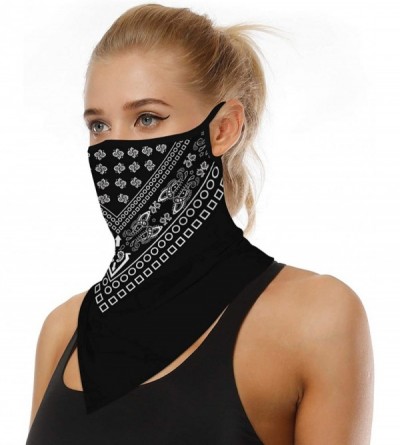 Balaclavas Face Bandana Ear Loops Face Rave Balaclava Scarf Neck Gaiters for Dust Wind UV Sun Motorcycle Mask Men and Women -...