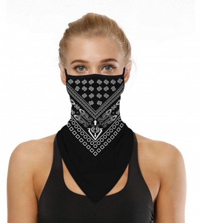 Balaclavas Face Bandana Ear Loops Face Rave Balaclava Scarf Neck Gaiters for Dust Wind UV Sun Motorcycle Mask Men and Women -...