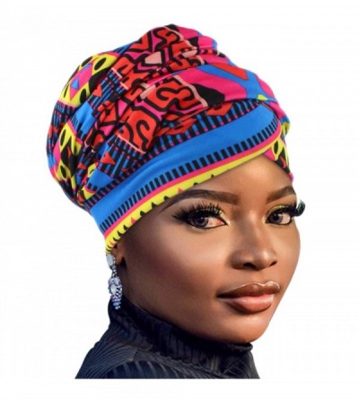 Headbands African Head Wraps Turban For Women Women' Soft Stretch Headband Long Head Wrap Scarf (1Powder blue) - C9197HO3I0T ...