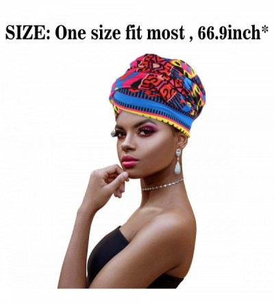 Headbands African Head Wraps Turban For Women Women' Soft Stretch Headband Long Head Wrap Scarf (1Powder blue) - C9197HO3I0T ...
