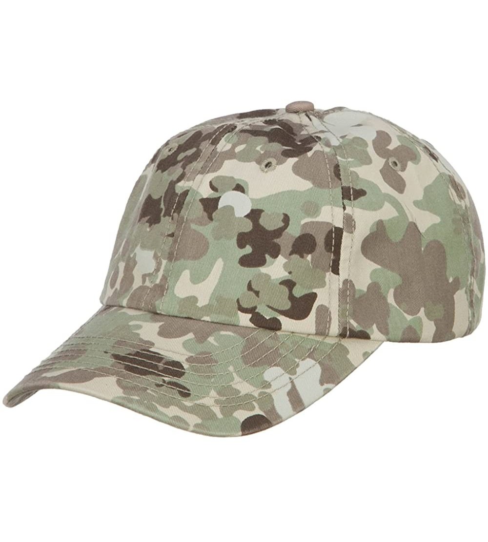 Baseball Caps Enzyme Washed Camo Cap - Total Terr - CA18EG7LRH2 $22.28