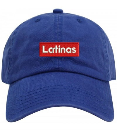 Baseball Caps Latinas Dad Hat Cotton Baseball Cap Polo Style Low Profile - Royal - CE1865ZKIT5 $12.29
