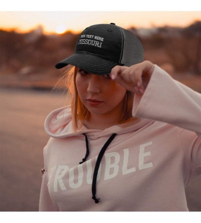 Baseball Caps Custom Baseball Cap Missouri State USA America Embroidery Cotton Soft Mesh - C0194RLOA8D $31.82
