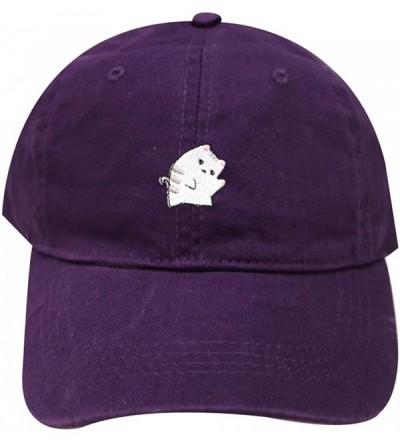 Baseball Caps Cute Cat Cotton Baseball Dad Cap - Purple - CB182YKUGN0 $23.63