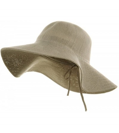 Sun Hats Knitted ML Wide Brim Hat - Khaki - Khaki - C4114F2WW4N $15.43