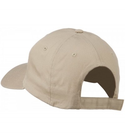 Baseball Caps NASA Insignia Embroidered Cotton Twill Cap - Khaki - CS11QLM5I6J $18.99