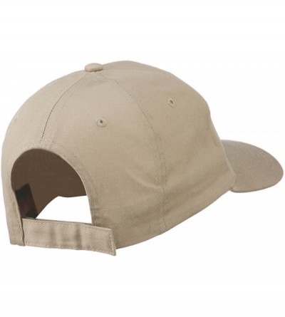 Baseball Caps NASA Insignia Embroidered Cotton Twill Cap - Khaki - CS11QLM5I6J $18.99