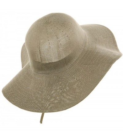 Sun Hats Knitted ML Wide Brim Hat - Khaki - Khaki - C4114F2WW4N $15.43