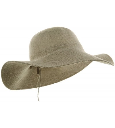 Sun Hats Knitted ML Wide Brim Hat - Khaki - Khaki - C4114F2WW4N $15.43